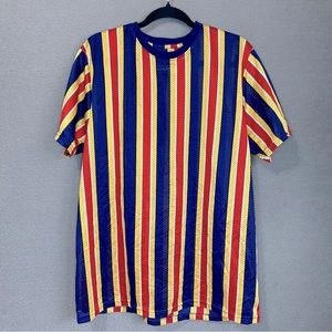 VTG 90s Fresh Prince Of Bel Air Short Sleeve T-shirt Sz L Striped Blue Red